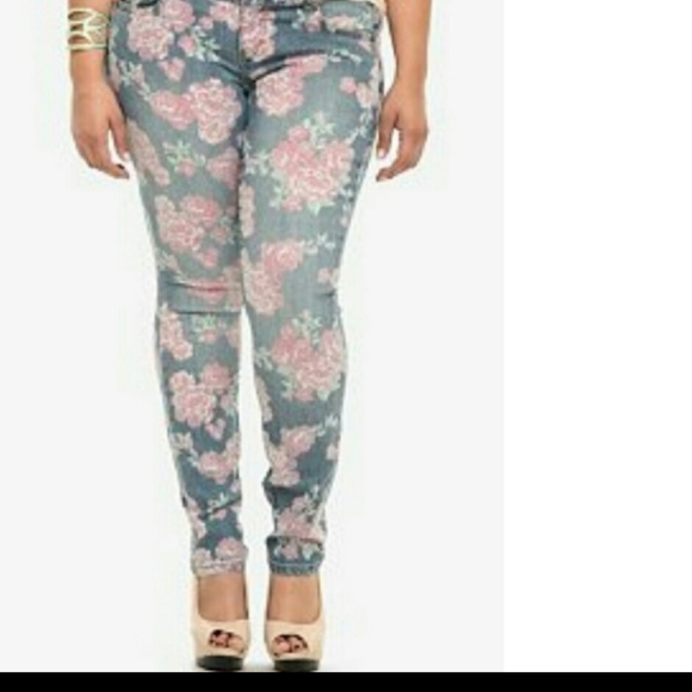 Torrid Floral Jeans Denim
